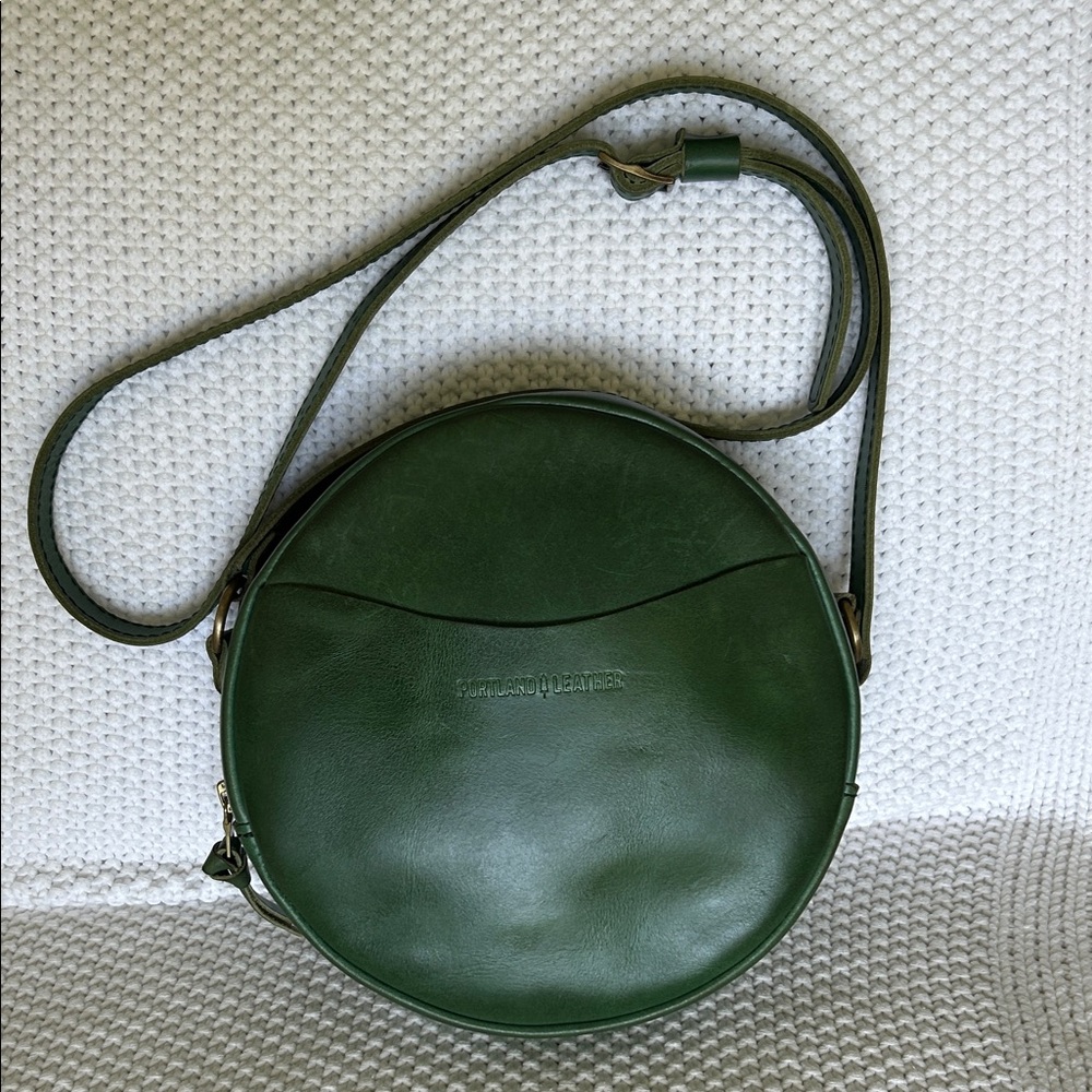 Portland Leather Cowboy Mint Green Large Circle Bag